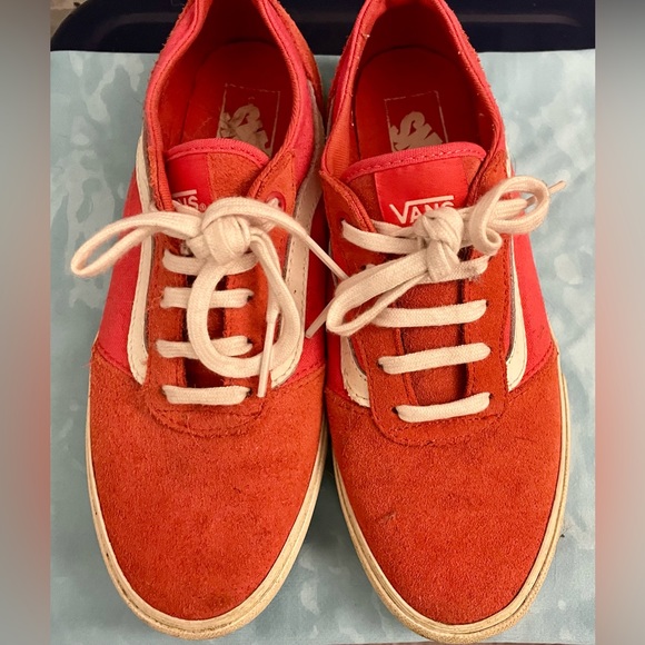 VANS Red Suede & Canvas Old Skool Shoe.  Size 6.5 Women - Picture 6 of 8